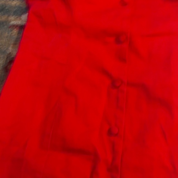 Commense Timeless Red Button-Front Sleeveless Fitted Mini Dress Small - Picture 5 of 7
